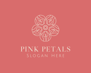 Organic Flower Petal  logo design