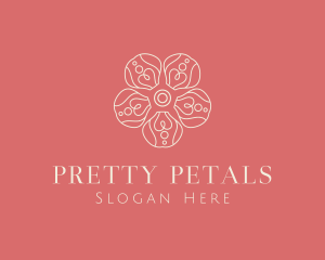 Organic Flower Petal  logo design