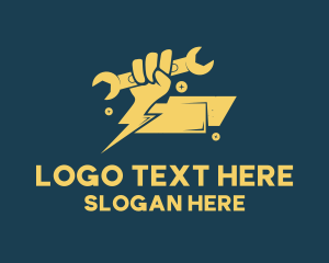 Yellow - Lightning Power Tools logo design