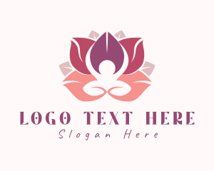 Relax - Wellness Lotus Flower logo design