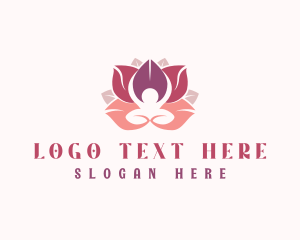 Eco Friendly - Wellness Lotus Flower logo design