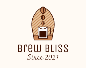 Brewed Coffee Bean logo design