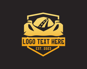 Badge - Sport Car Drag Racing logo design