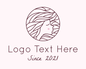 Skin Care - Maroon Pretty Woman logo design