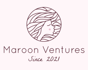 Maroon - Maroon Pretty Woman logo design