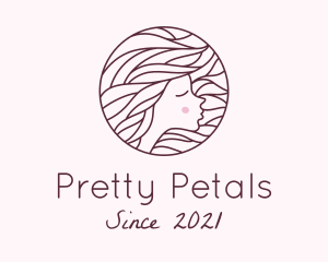 Maroon Pretty Woman  logo design