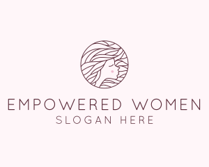 Maroon Pretty Woman  logo design