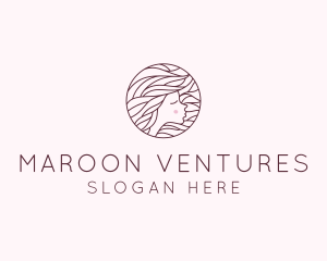 Maroon Pretty Woman  logo design