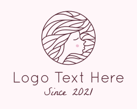 Dermatology - Maroon Pretty Woman logo design