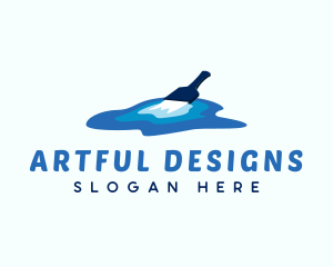  Paint Brush Artist logo design