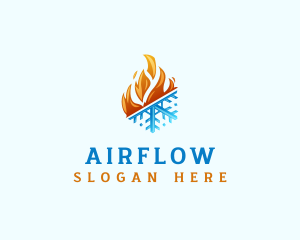 Ice Fire Thermal HVAC logo design