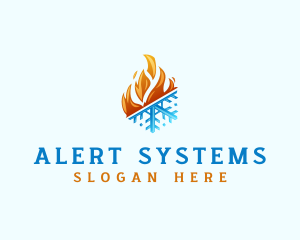 Ice Fire Thermal HVAC logo design