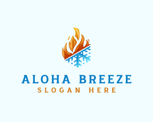 Ice Fire Thermal HVAC logo design