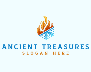 Ice Fire Thermal HVAC logo design