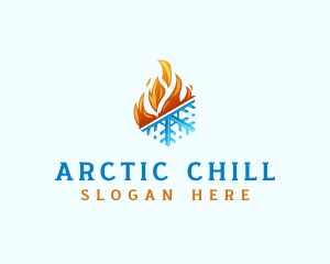 Ice - Ice Fire Thermal HVAC logo design
