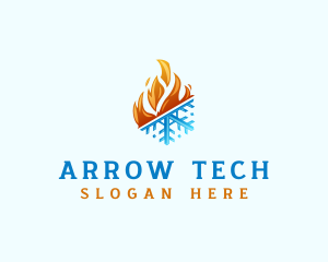 Ice Fire Thermal HVAC logo design