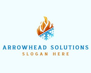 Ice Fire Thermal HVAC logo design