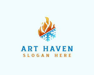 Ice Fire Thermal HVAC logo design