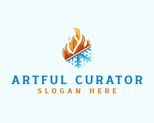 Ice Fire Thermal HVAC logo design