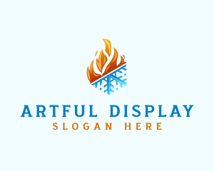 Ice Fire Thermal HVAC logo design