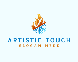 Ice Fire Thermal HVAC logo design