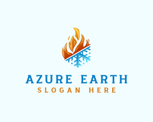 Ice Fire Thermal HVAC logo design