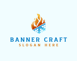 Ice Fire Thermal HVAC logo design