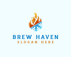 Ice Fire Thermal HVAC logo design