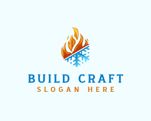 Ice Fire Thermal HVAC logo design