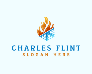 Ice Fire Thermal HVAC logo design