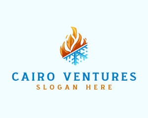 Ice Fire Thermal HVAC logo design