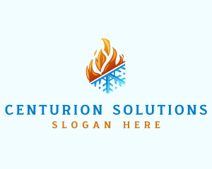 Ice Fire Thermal HVAC logo design