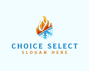 Ice Fire Thermal HVAC logo design