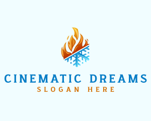 Ice Fire Thermal HVAC logo design