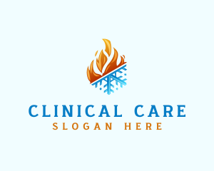 Ice Fire Thermal HVAC logo design