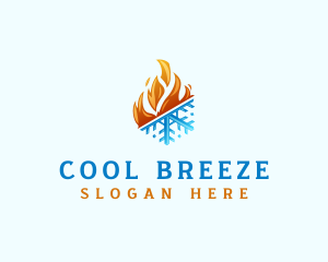 Refrigeration - Ice Fire Thermal HVAC logo design