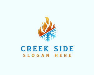 Ice Fire Thermal HVAC logo design