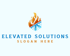 Ice Fire Thermal HVAC logo design