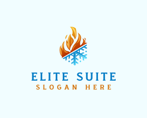 Ice Fire Thermal HVAC logo design