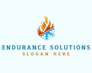 Ice Fire Thermal HVAC logo design