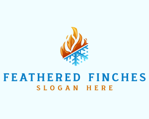 Ice Fire Thermal HVAC logo design