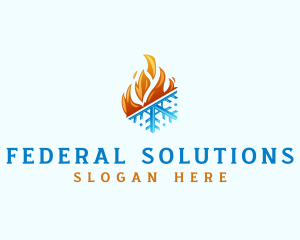 Ice Fire Thermal HVAC logo design