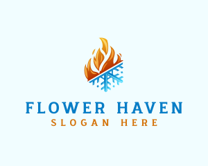 Ice Fire Thermal HVAC logo design