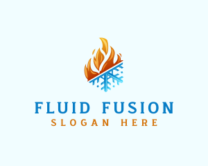 Ice Fire Thermal HVAC logo design