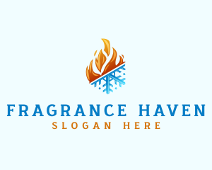 Ice Fire Thermal HVAC logo design