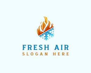 Ice Fire Thermal HVAC logo design