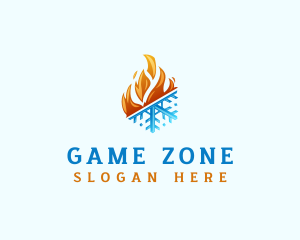 Ice Fire Thermal HVAC logo design