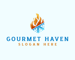 Ice Fire Thermal HVAC logo design