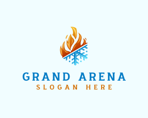 Ice Fire Thermal HVAC logo design