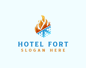 Ice Fire Thermal HVAC logo design